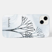 Wintersneeuwlandschapskunst gepersonaliseerd Case-Mate iPhone case (Achterkant (horizontaal))
