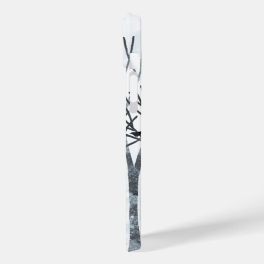 Wintersneeuwlandschapskunst gepersonaliseerd Case-Mate iPhone case (Achterkant / Links)