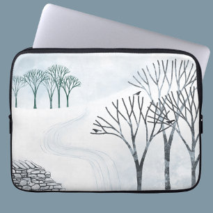 Wintersneeuwlandschapskunst Laptop Sleeve