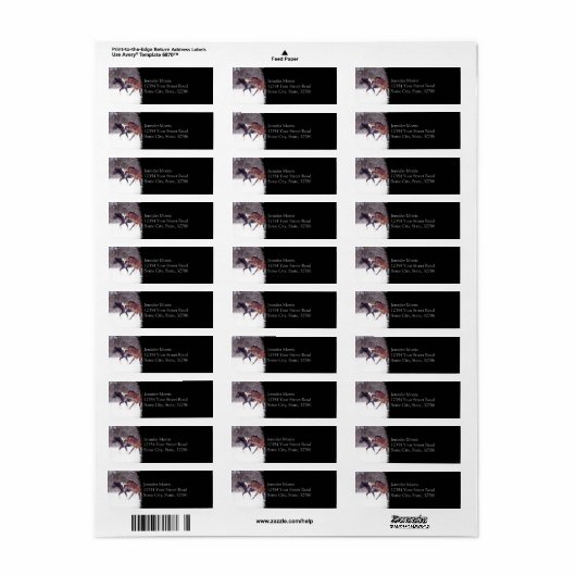 Wintersneeuwpaarden in Barn Etiket (Full Sheet)