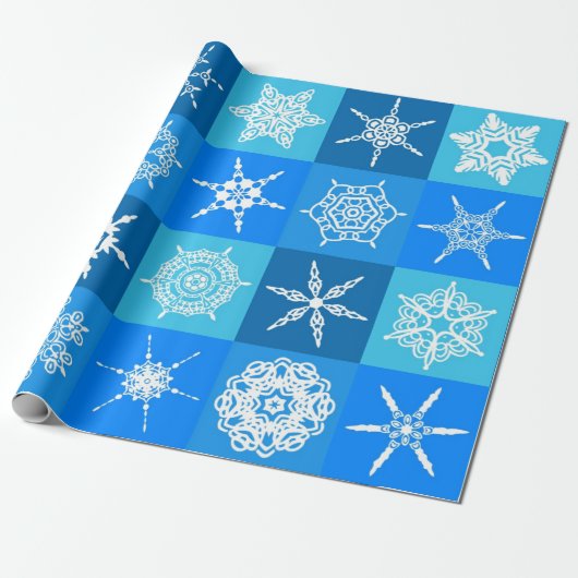 wintersneeuwpakpapier cadeaupapier (Uitgerold)