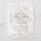 Wintersneeuwpastelkleuren baby shower-uitnodiging kaart (Voorkant)