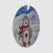 Wintersneeuwpinguïn Acrylornament Ornament (voorkant)