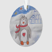 Wintersneeuwpinguïn Acrylornament Ornament (voorkant)