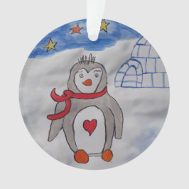 Wintersneeuwpinguïn Acrylornament Ornament