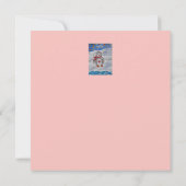 Wintersneeuwpinguïn met kerstkaart kaart (Achterkant)