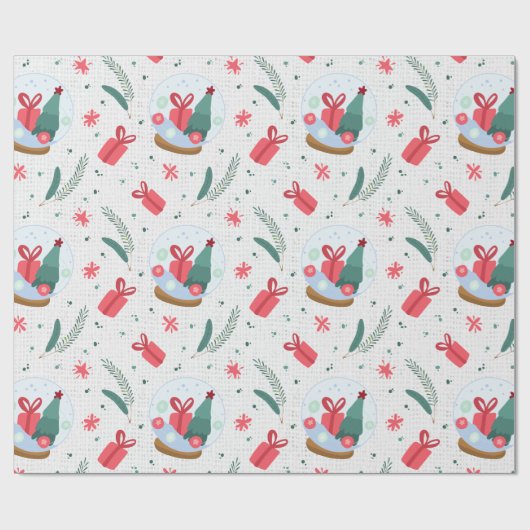 Wintersneeuwrooster voor het Wereldbol Cadeaupapier (Vlak)