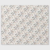 wintersneeuwruggengraat Waterverf met handbeschild Cadeaupapier (Vlak)