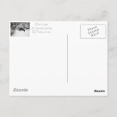 Wintersneeuwscène met schattige zwarte en geelbrui briefkaart (Achterkant)