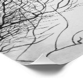 Wintersneeuwscène met schattige zwarte en geelbrui perfect poster (Hoek)