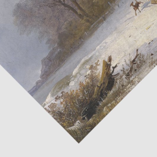 Wintersneeuwschoeisel met Bos met ride Tissuepapier (Detail)