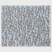 wintersneeuwscootreerpapier cadeaupapier (Vlak)