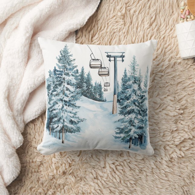 Wintersneeuwski Kussen (Deken)
