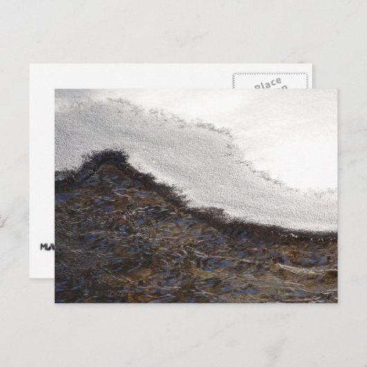 Wintersneeuwstrepen Briefkaart (Voorkant / Achterkant)