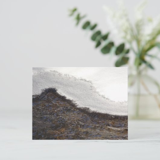 Wintersneeuwstrepen Briefkaart (Staand voorkant)