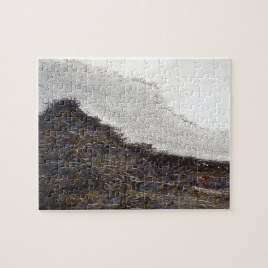 Wintersneeuwstrepen Legpuzzel (Horizontaal)
