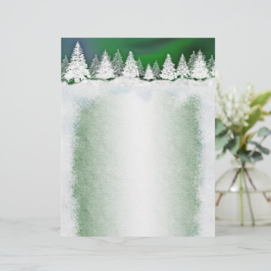 Wintersneeuwvakantie sjabloon briefhead (Staand voorkant)