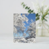 Wintersneeuwval briefkaart (Staand voorkant)