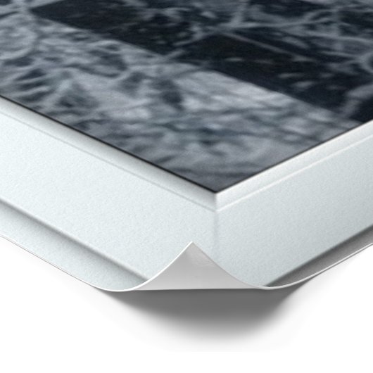 wintersneeuwval met een Uitzicht Poster (Hoek)