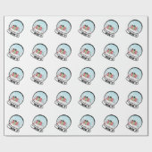 Wintersneeuwvloerpapier voor de wintervakantie van cadeaupapier (Vlak)