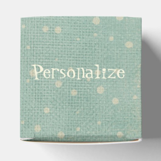  wintersneeuwvlok gestreept blauwgroen roomgoud bedankdoosjes (Bovenkant)