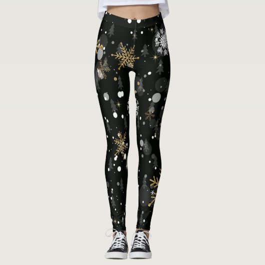 Wintersneeuwvlok Leggings (Voorkant)