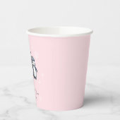 Wintersneeuwvlok Pinguïn Baby shower Papieren Bekers (Links)