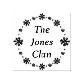 Wintersneeuwvlok Schattige Modern Elegant Minimali Rubberstempel (Afrduk)