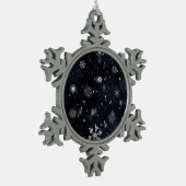 Wintersneeuwvlok Tin Sneeuwvlok Ornament (Links)