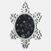 Wintersneeuwvlok Tin Sneeuwvlok Ornament (Rechts)
