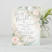 Wintersneeuwvlok, vrolijke en heldere bruidsdouche kaart (Staand voorkant)