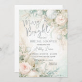 Wintersneeuwvlok, vrolijke en heldere bruidsdouche kaart (Voorkant / Achterkant)