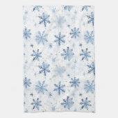 Wintersneeuwvlok waterverf theedoek (Verticaal)