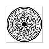 wintersneeuwvlokcirkel Adres Zelfinktende Stempel (Design)