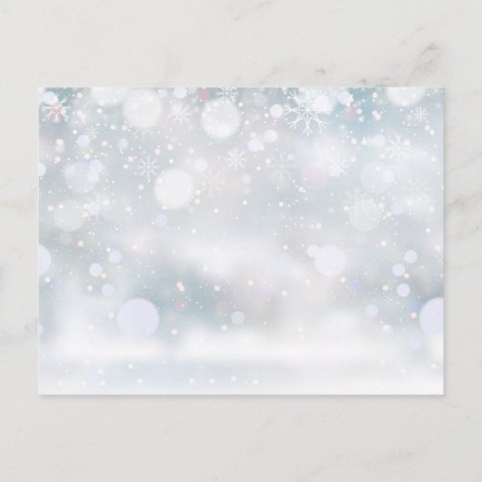 Wintersneeuwvlokken Baby Foto Hartelijk Dank Geboo Aankondigingskaart (Achterkant)