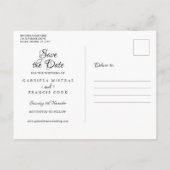 Wintersneeuwvlokken Bewaar de Datum Aankondigingskaart (Achterkant)