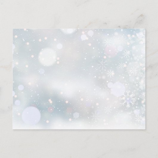 Wintersneeuwvlokken Bewaar de Datum Aankondigingskaart (Achterkant)