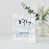 Wintersneeuwvlokken Bewaar de Datum Aankondigingskaart (Staand voorkant)