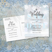 Wintersneeuwvlokken Bewaar de Datum Aankondigingskaart