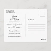 Wintersneeuwvlokken Bewaar de Datum Kaart (Achterkant)