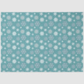 Wintersneeuwvlokken Blauwgroen Blauw Patroon Tissuepapier (Voorkant)