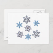 Wintersneeuwvlokken Briefkaart (Voorkant / Achterkant)