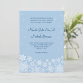 Wintersneeuwvlokken bruiloft uitnodiging 5 x 7 Kaa (Staand voorkant)