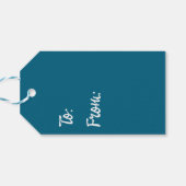 Wintersneeuwvlokken Cadeaulabel (Achterkant Horizontaal)