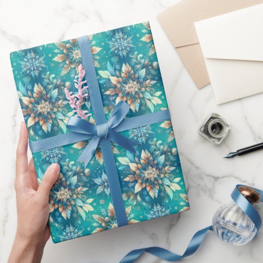 Wintersneeuwvlokken Cadeaupapier (Geschenken)