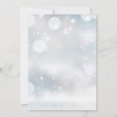 Wintersneeuwvlokken Elegante Script Save the Date (Achterkant)