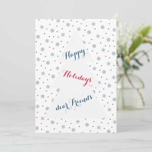 Wintersneeuwvlokken en stippen (Staand voorkant)