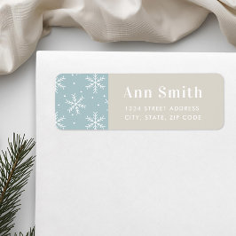 Wintersneeuwvlokken Gepersonaliseerd Retouradres Etiket