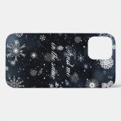 Wintersneeuwvlokken Hoesje-Mate iPhone Case (Achterkant (horizontaal))