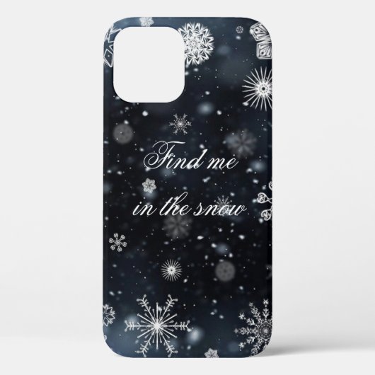 Wintersneeuwvlokken Hoesje-Mate iPhone Case (Achterkant)